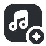 Music Square Add SVG Icon